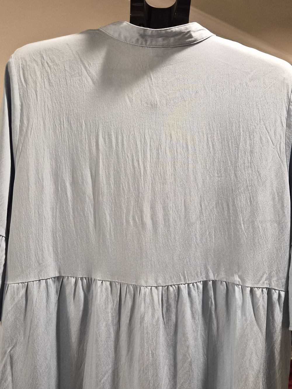 Brand New with Tags Chambray Blue Ruffled Tiered Babydoll Dress - Picture 11 of 16